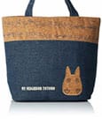 Lunchtasche „Mein Nachbar Totoro“ im Totoro-Stil aus Kork und Denim