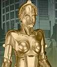 Metropolis Statue 1/4 Maschinenmensch Metallic Gold 40 cm