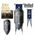 Herr der Ringe Replik 1:1 Gondorianischer Schild mit Flagge 113 cm