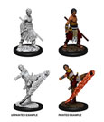 D&amp;D Nolzur's Marvelous Miniatures Unbemalte Miniaturen, männlicher Halbelfen-Mönch, Koffer (6)