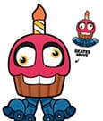 Five Nights at Freddy´s Pin Badge Party Mr Cupcake 5 cm
