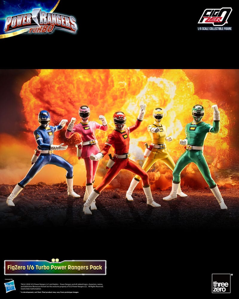 Power Rangers Turbo FigZero Action Figures 1/6 5-Pack Turbo Power Rangers 30 cm