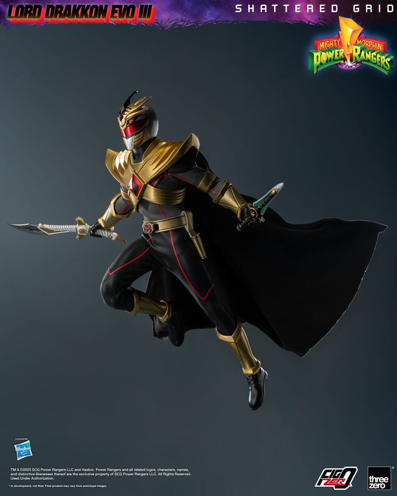 Mighty Morphin Power Rangers Shattered Grid  FigZero Action Figure 1/6 Lord Drakkon Evo III 30 cm