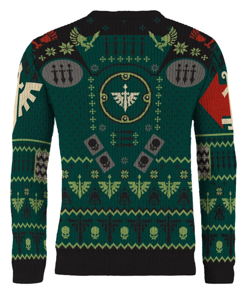 Warhammer 40,000 Christmas Sweater Dark Angels Size L