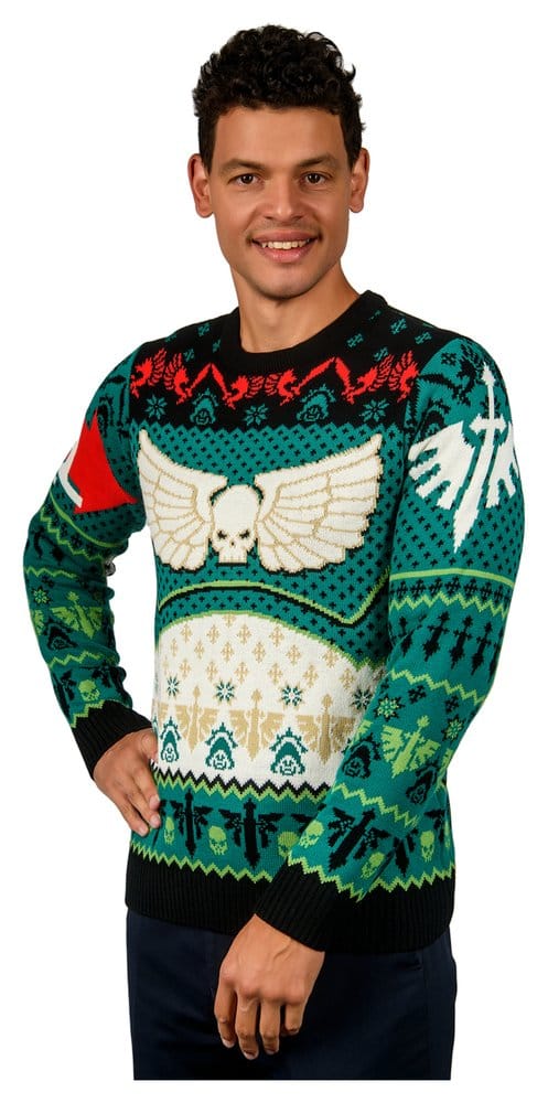Warhammer 40,000 Christmas Sweater Dark Angels Size L