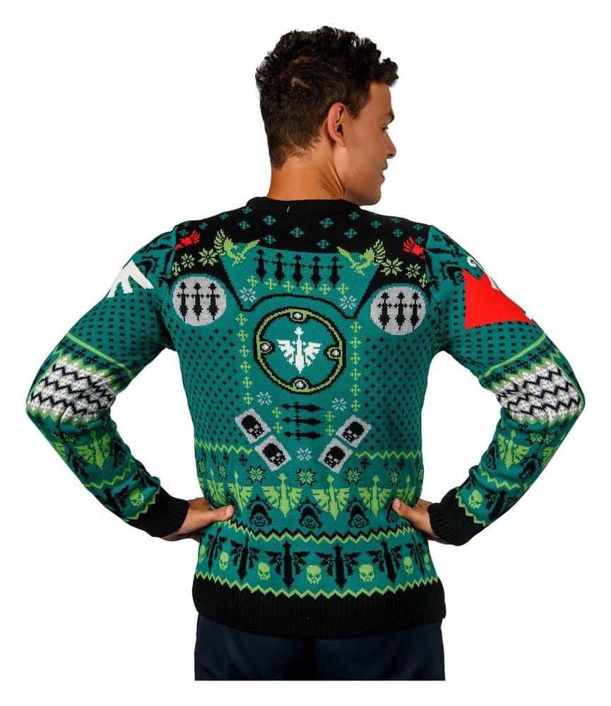 Warhammer 40,000 Christmas Sweater Dark Angels Size XXL