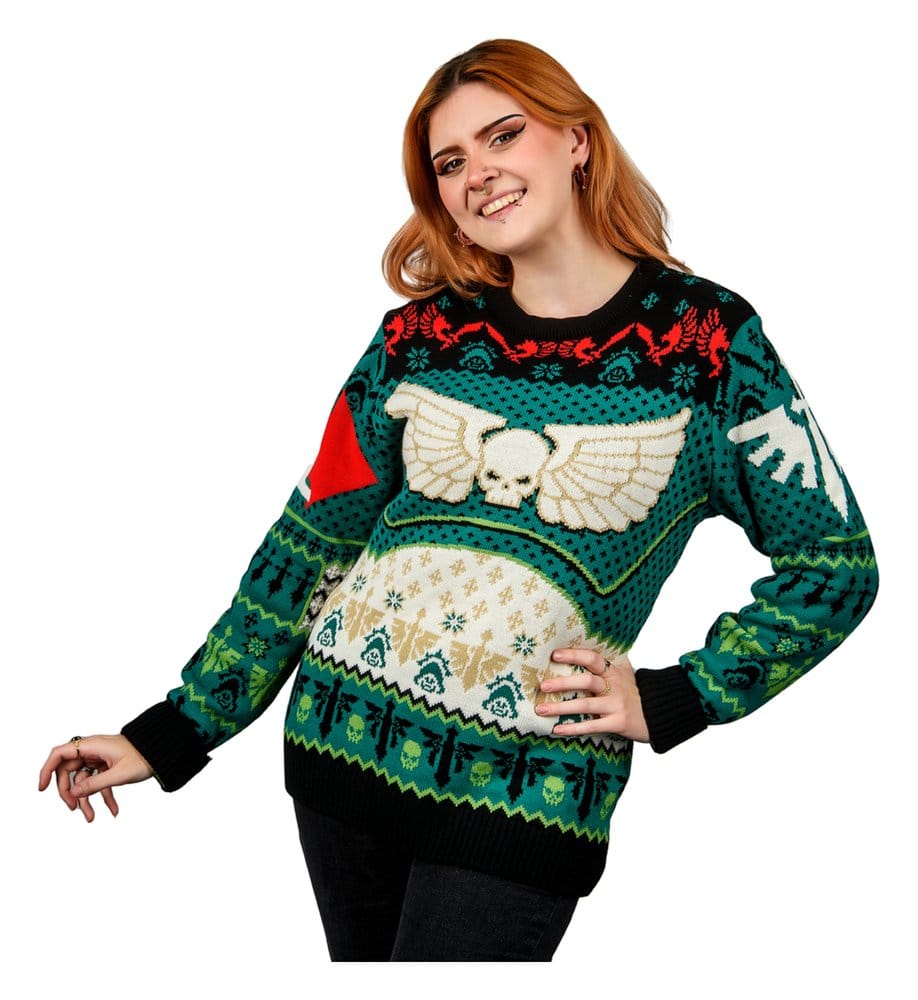 Warhammer 40,000 Christmas Sweater Dark Angels Size XXL