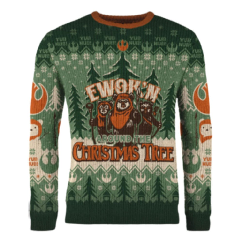 Star Wars Christmas Sweater Ewok'n around the Christmas Tree  Size S