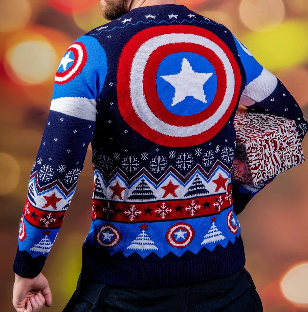 Captain America Christmas Sweater Size XL