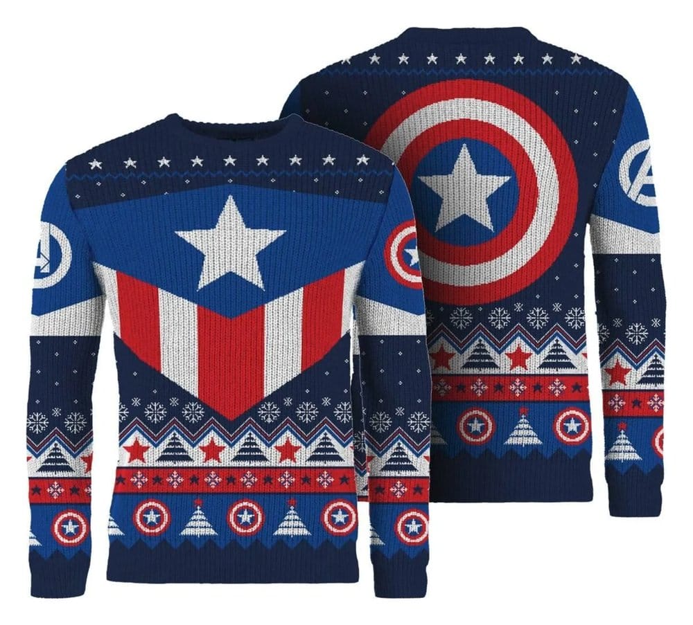 Captain America Christmas Sweater Size XL