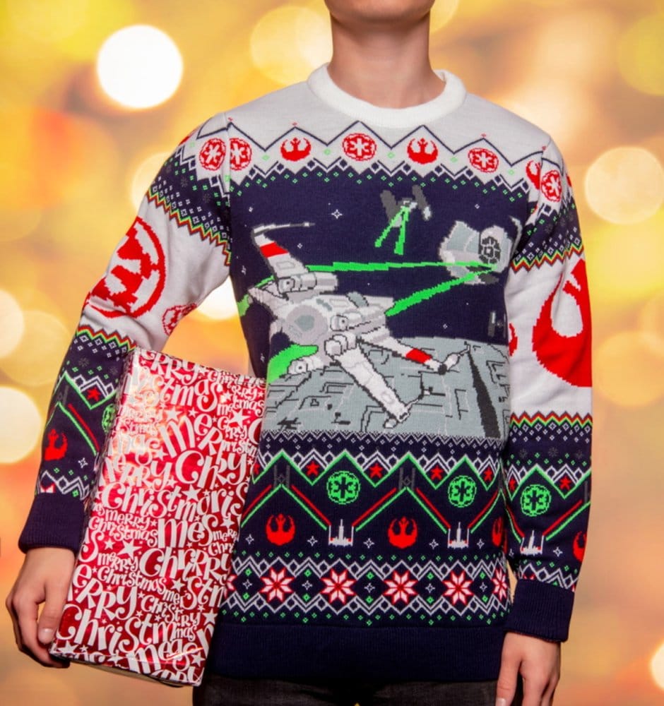 Star Wars Christmas Sweater X-Wing vs. TIE Fighter Size L