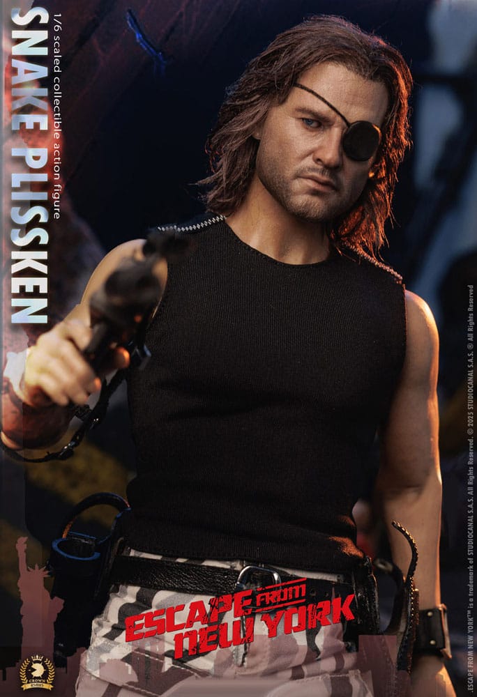 Escape from New York Crown Series Action Figure 1/6 Snake Plissken (Real Hair Version) 30 cm