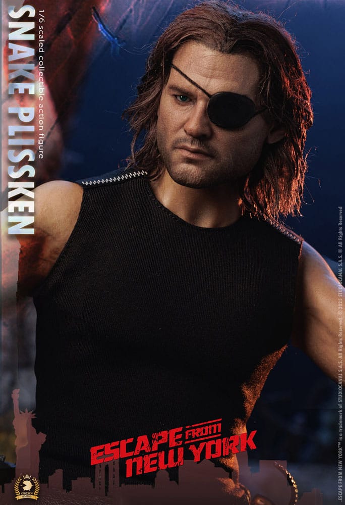 Escape from New York Crown Series Action Figure 1/6 Snake Plissken (Real Hair Version) 30 cm