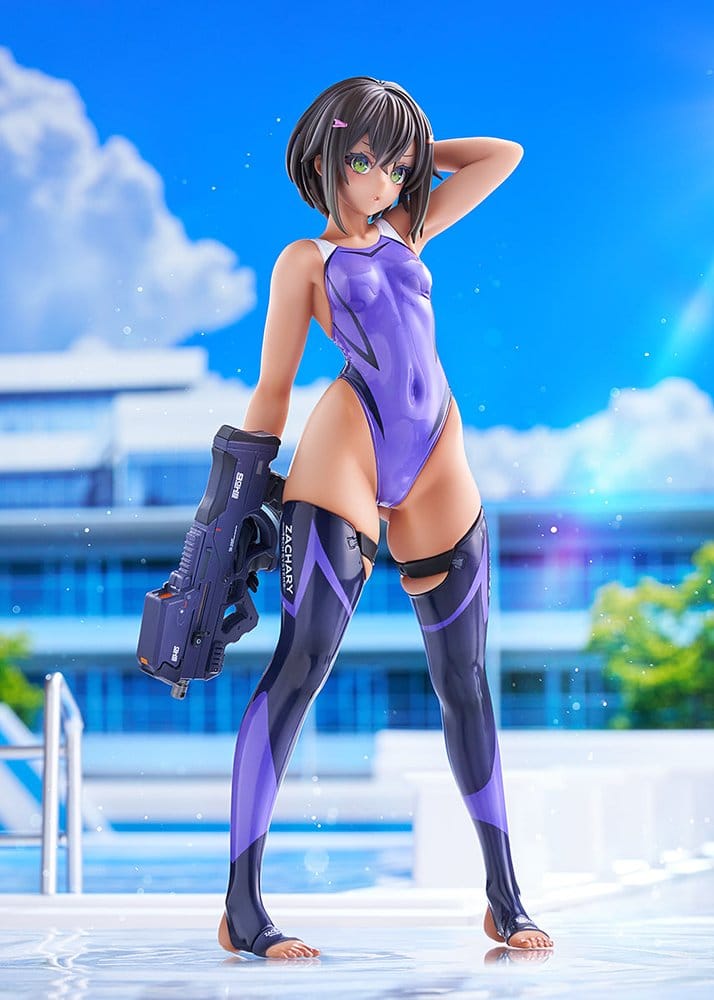 Arms Note PVC Figure 1/7 Buchou-chan of the Swimming Club Purple Swimsuit Ver. 22 cm
