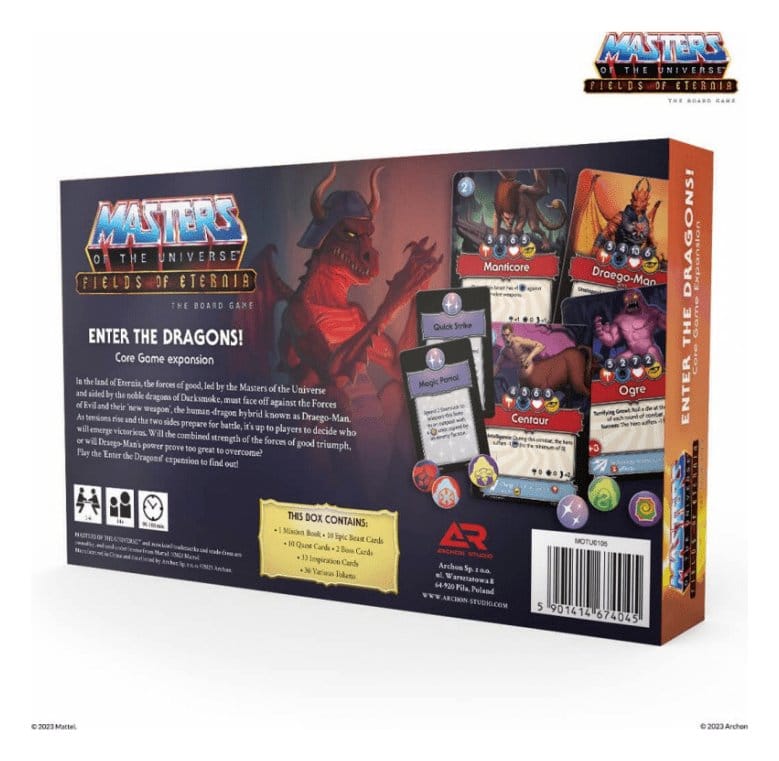 Masters of the Universe Board Game Expansion Fields of Eternia - Enter the Dragons! *German Version*