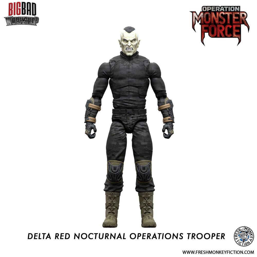 Operation: Monster Force Action Figure 1/12 Delta Red Nocturnal Operations Trooper 15 cm