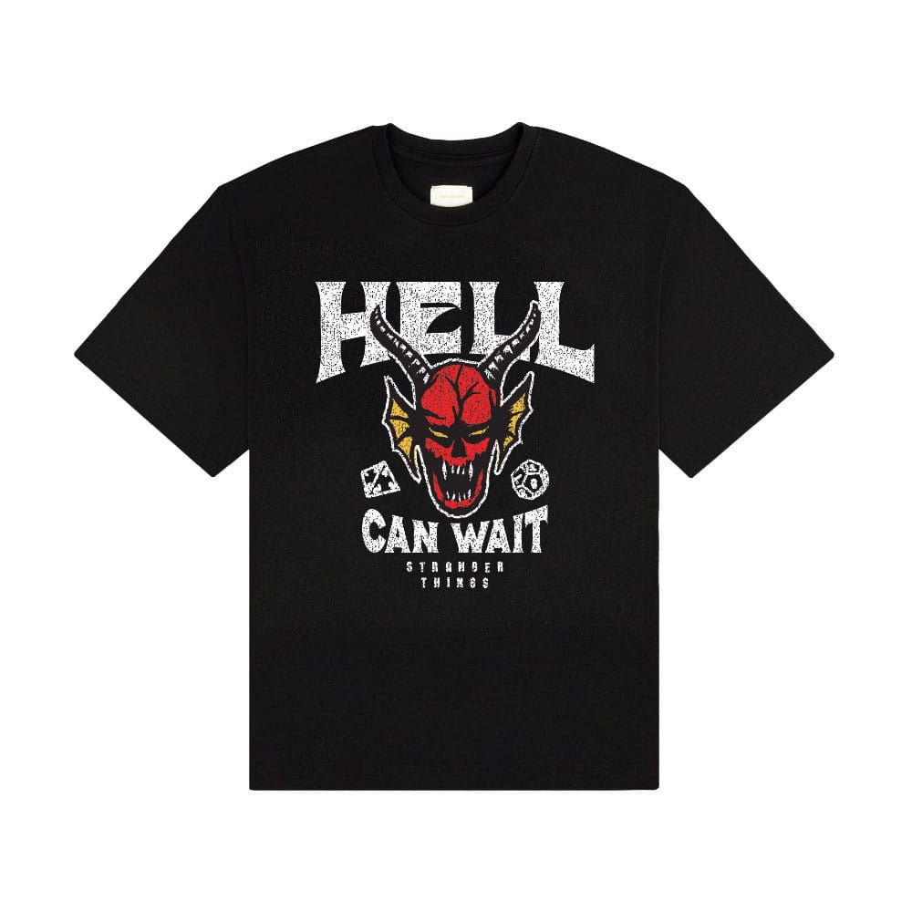 Stranger Things T-Shirt Hell Can Wait (black) Size M