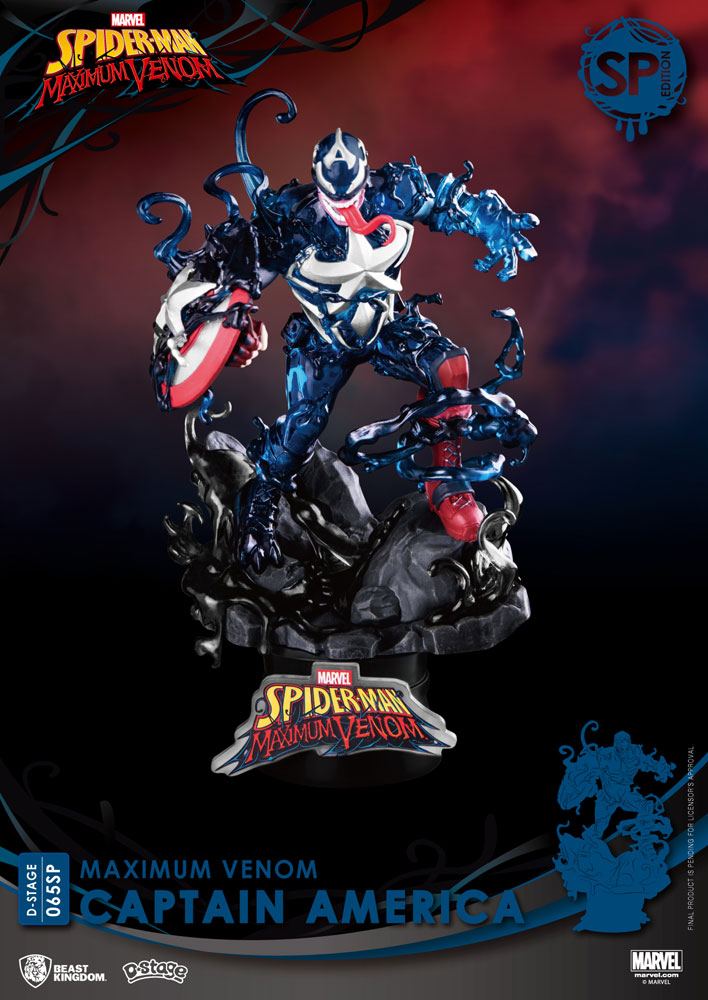 Marvel Comics D-Stage PVC Diorama Maximum Venom Captain America Special Edition 16 cm