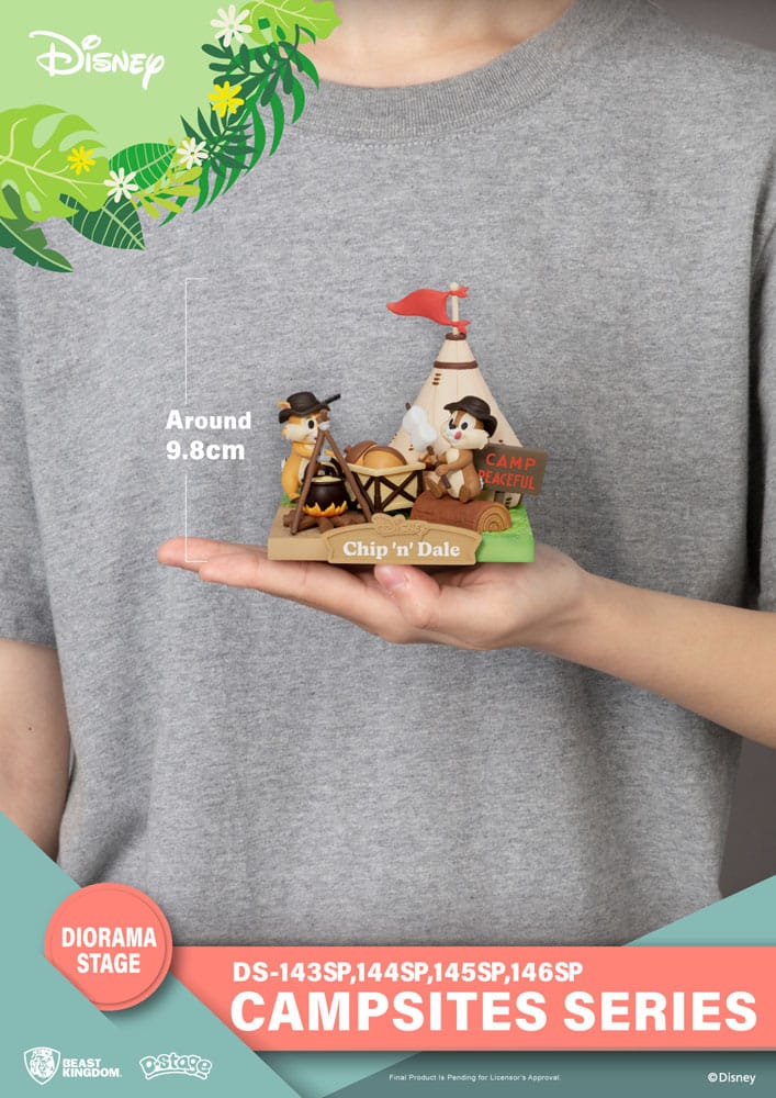 Disney D-Stage Campsite Series PVC Diorama Mini &amp; Pluto Special Edition 10 cm