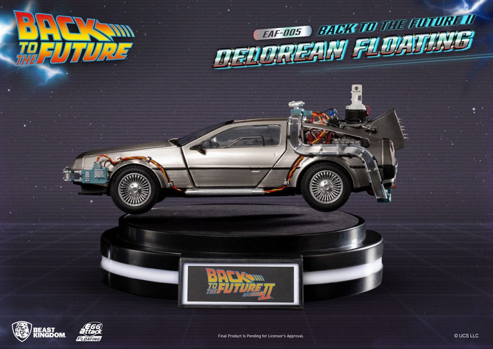 Back to the Future Egg Attack Floating Statue Back to the Future II DeLorean Standard Version 20 cm