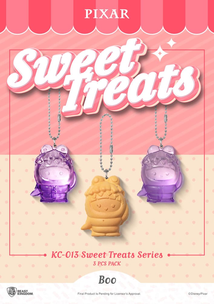Schlüsselanhänger der Pixar Sweet Treats-Serie, 3er-Pack, 4 cm