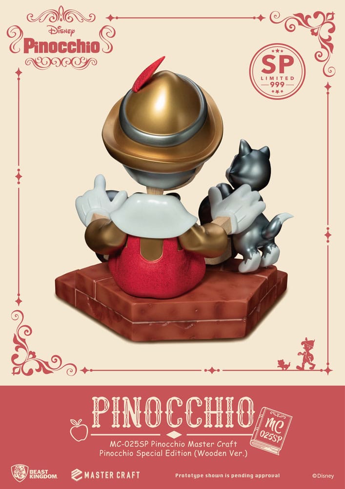 Disney Master Craft Statue Pinocchio aus Holz Ver. Sonderedition 27 cm