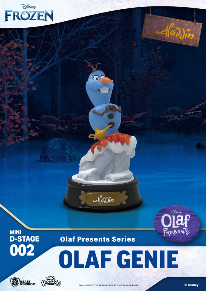 Frozen Mini Diorama Stage PVC Statue Olaf Presents Olaf Genie 12 cm