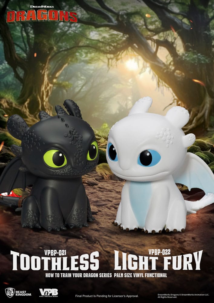 How To Train Your Dragon Piggy Vinyl Bank Light Fury 12 cm