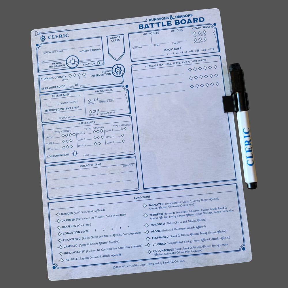 Dungeons & Dragons Battle Board Notebook Cleric