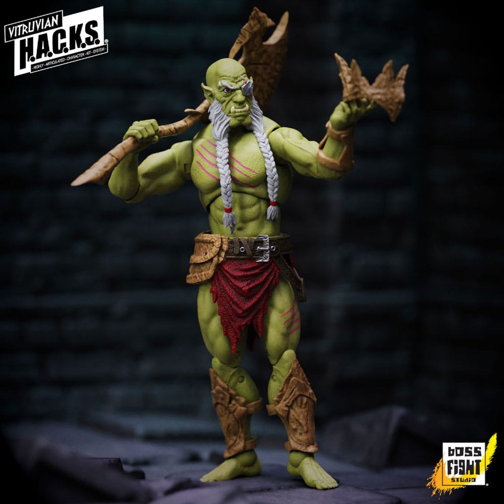 Vitruvian HACKS Actionfigur Mighty Orc Sovran Bur'Zagi