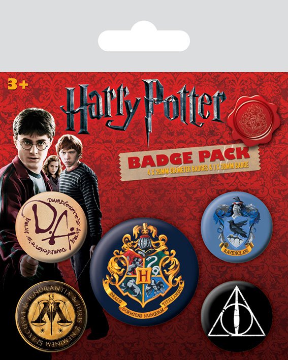 Harry Potter Pin-Back Buttons 5er-Pack Hogwarts
