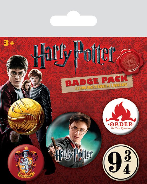 Harry Potter Pin-Back Buttons 5er-Pack Gryffindor