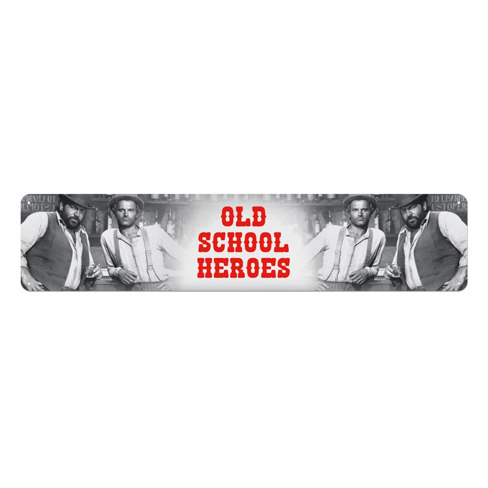 Bud Spencer &amp; Terence Hill Blechschild Old School Heroes 46 x 10 cm