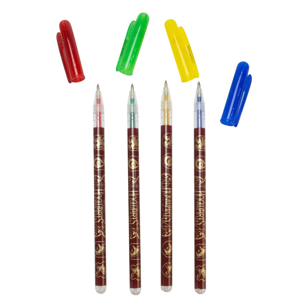 Harry Potter Gel Pens 4-Pack Colourful Crest