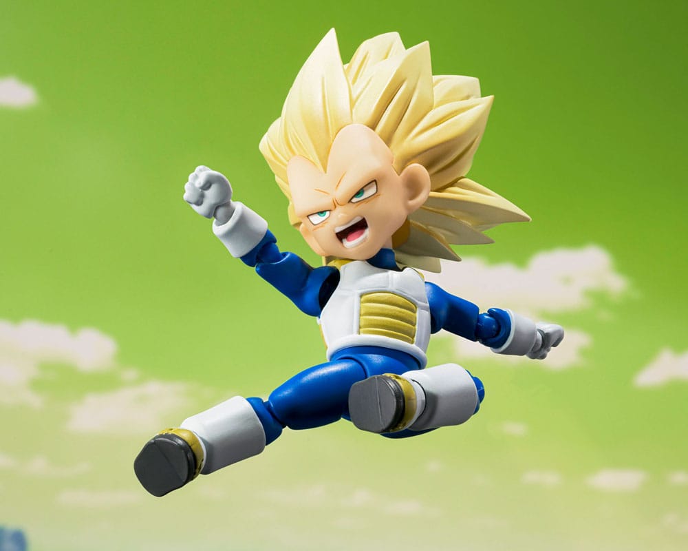 Dragon Ball S.H.Figuarts Action Figure Super Saiyan 3 Vegeta (mini) Daima 8 cm