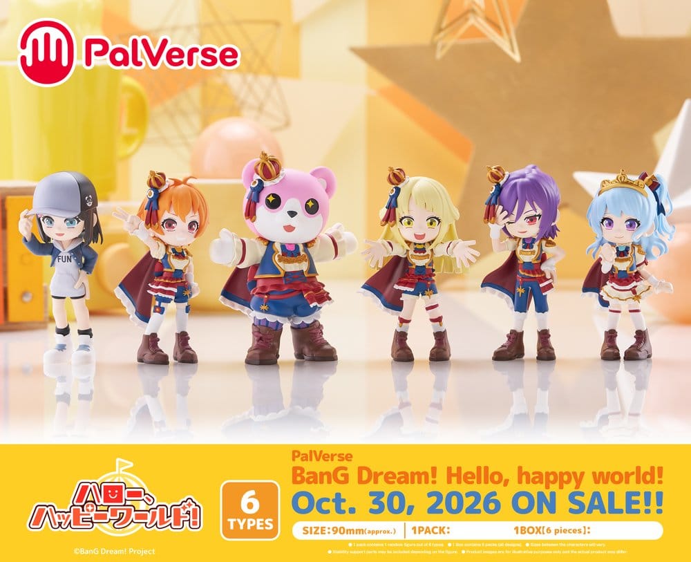 BanG Dream! PalVerse Mini Figures Hello, Happy World! Blind Box Display (6)