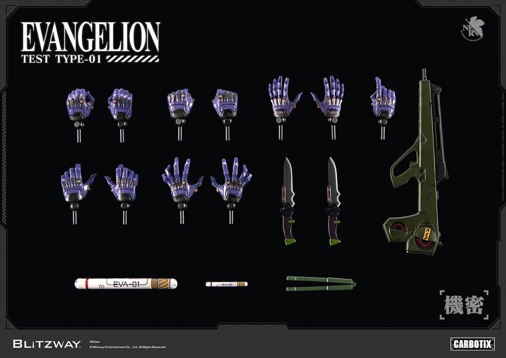 Evangelion Carbotix Action Figure Evangelion Unit-01 Test Type (Standard Ver.) 33 cm