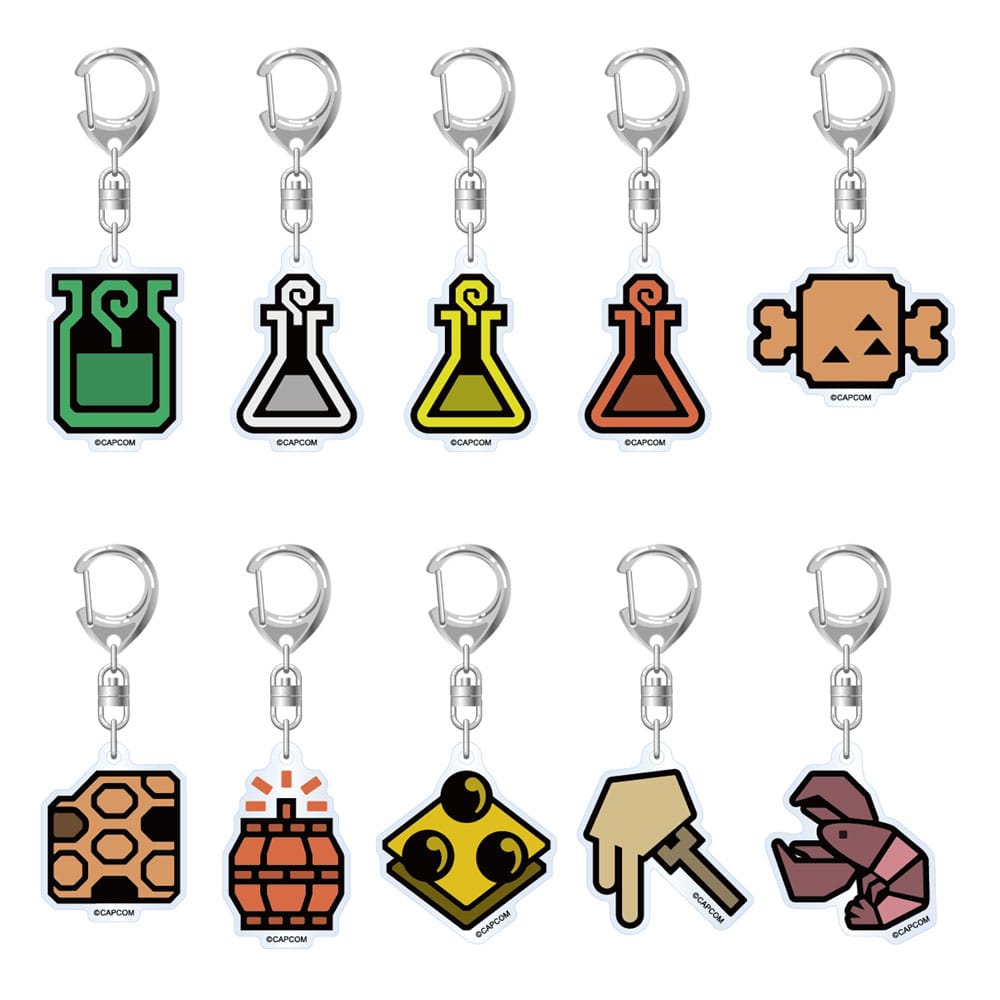 Monster Hunter Wilds Acryl Keychains Item Icon 6 cm  Assortment (10)