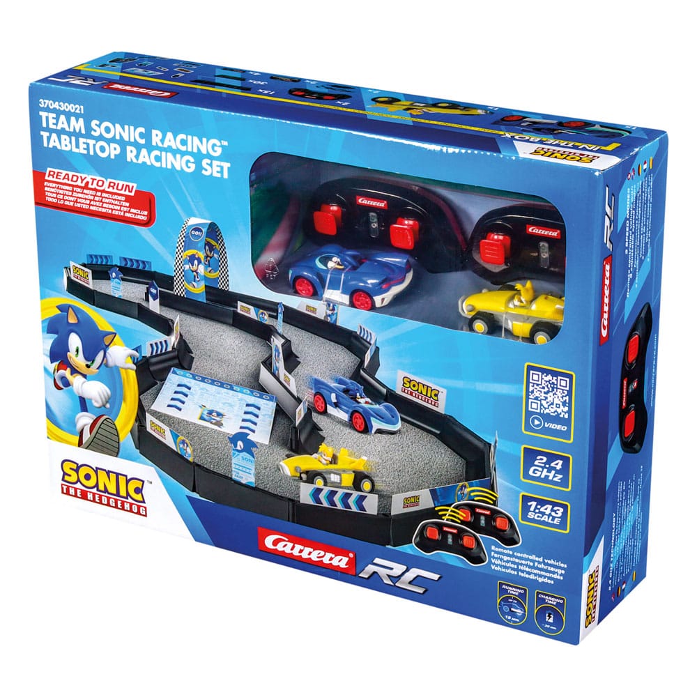 Sonic the Hedgehog RC remote-controlled Car 1/43 2.4GHz Tabletop Racing Set