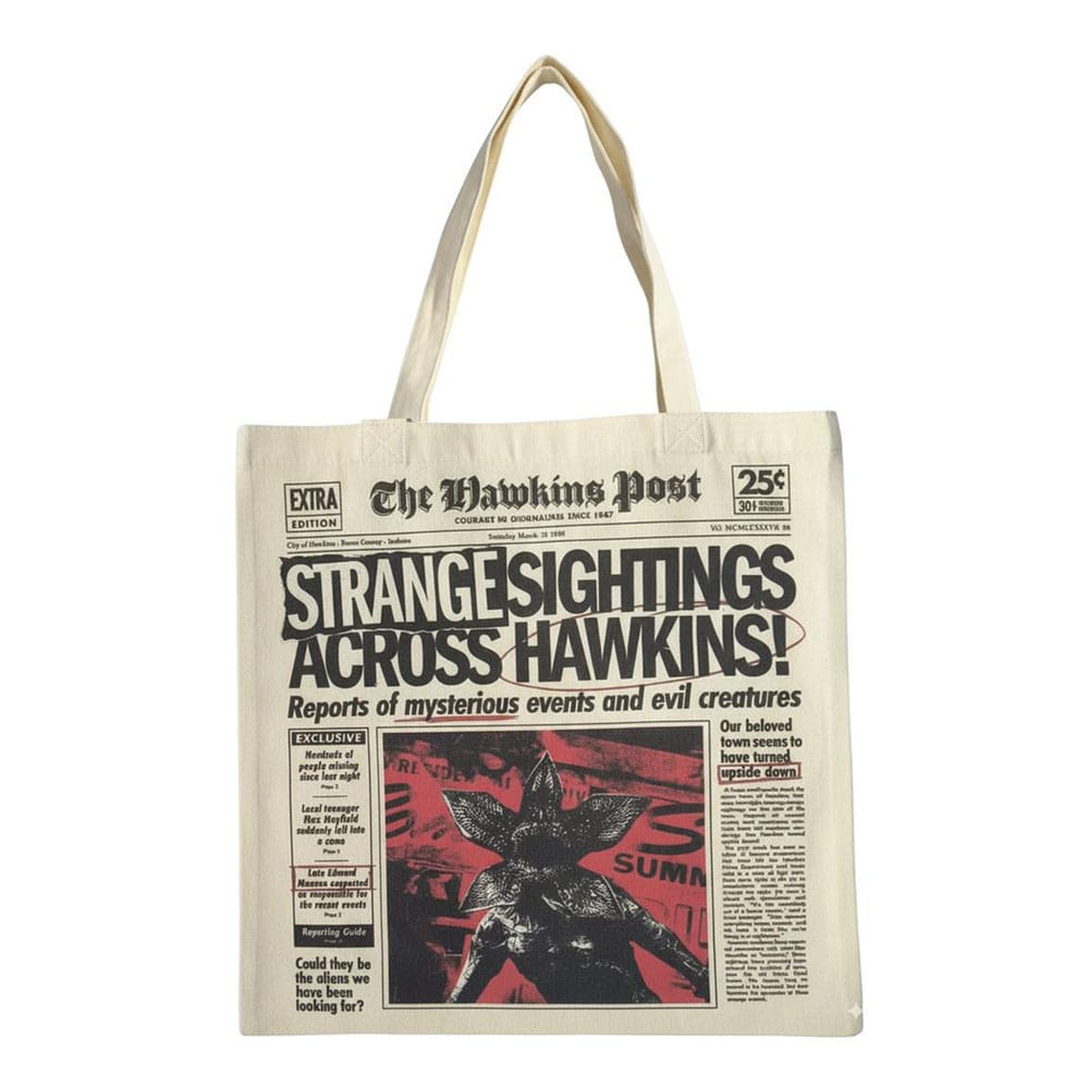 Stranger Things Tote Bag Newspaper