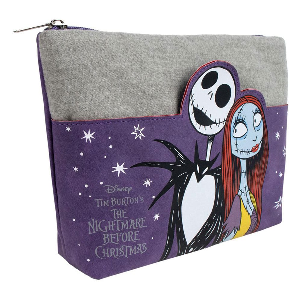 Nightmare Before Christmas Make Up Bag Jack & Sally Purple