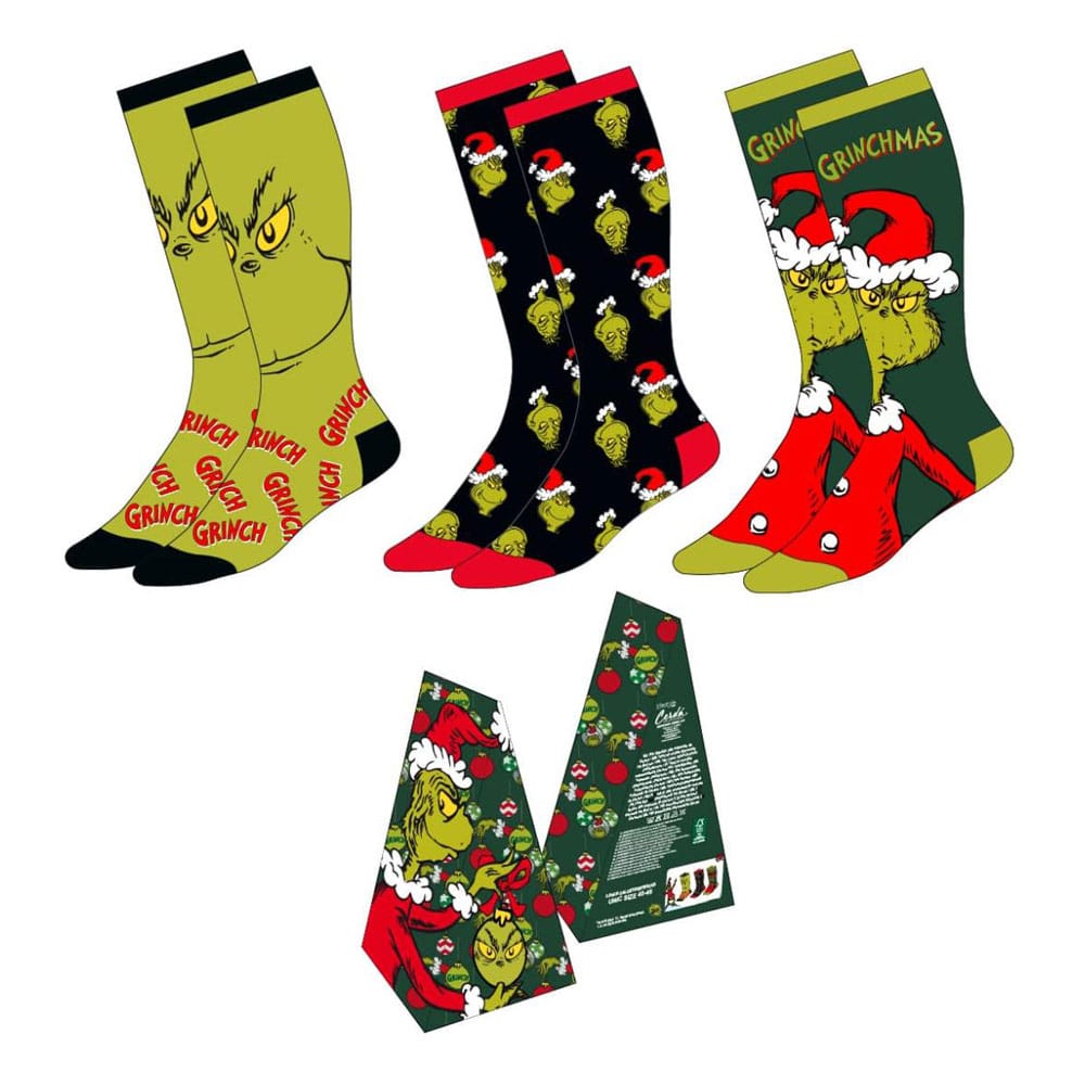 The Grinch Socks 3-Pack 38-45