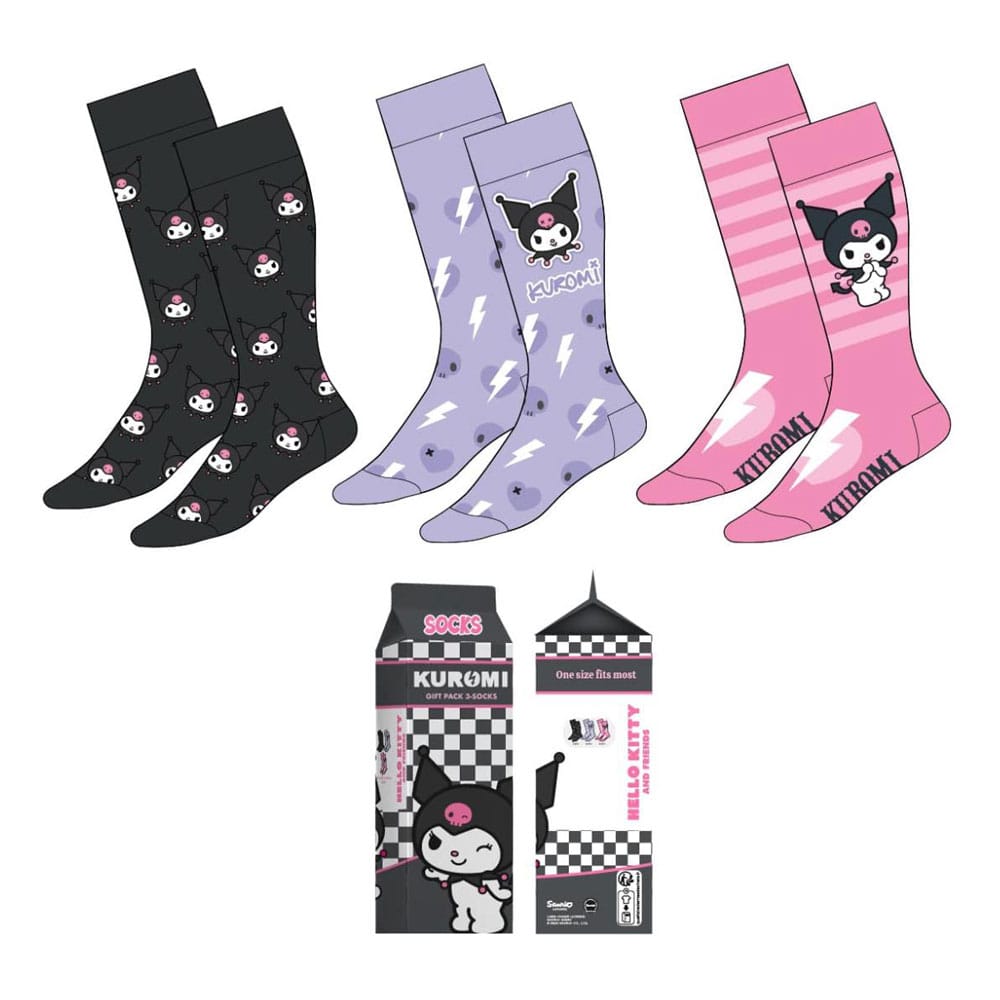 Sanrio Socks 3-Pack Kuromi 36-43