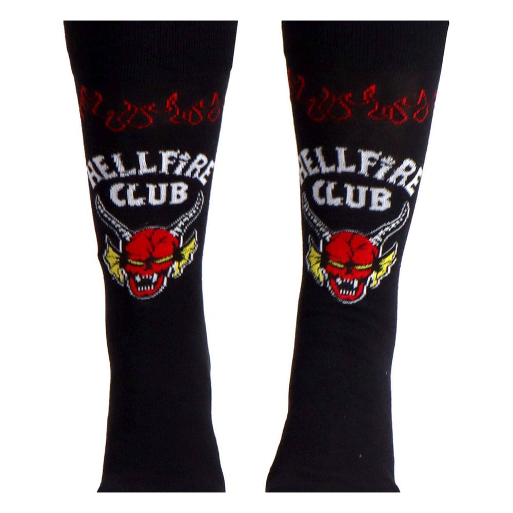 Stranger Things Socks Hellfire Club Black 38-45