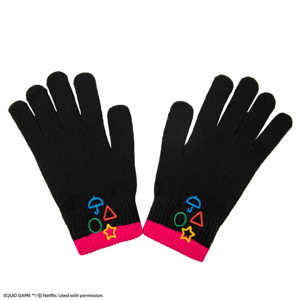 Squid Game Scarf, Beanie, Gloves Set Squid Game