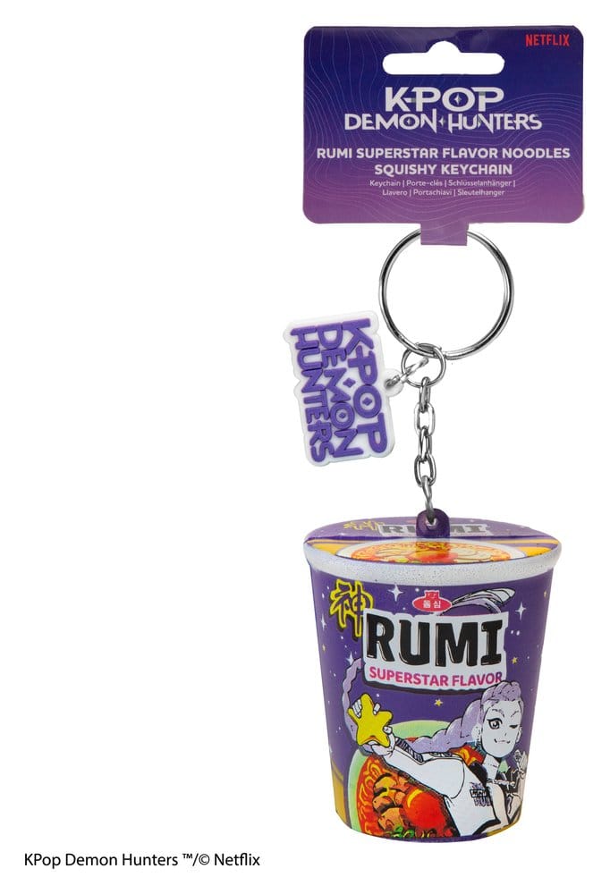 KPop Demon Hunters Squishy Keychain Rumi Superstar Flavor Noodles