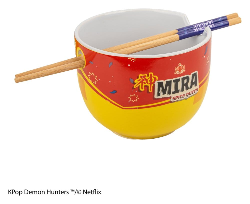 KPop Demon Hunters Ramen Bowl with Chopsticks Mira Spice Queen