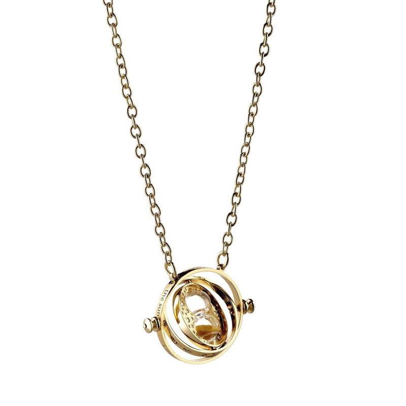 Harry Potter Anhänger &amp; Halskette Spinning Time Turner (vergoldet)