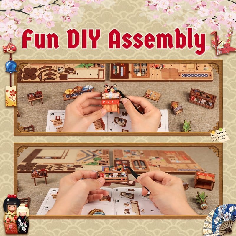 Miniature House Model Kit Tsukino Eogi-dou 19 x 14 cm