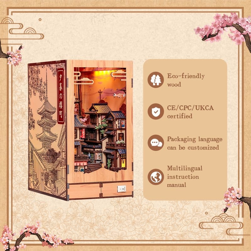 Book Nook Twilight Sakura Path 23 x 12 cm